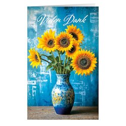 Grußkarte »Vielen Dank- Sonnenblume«